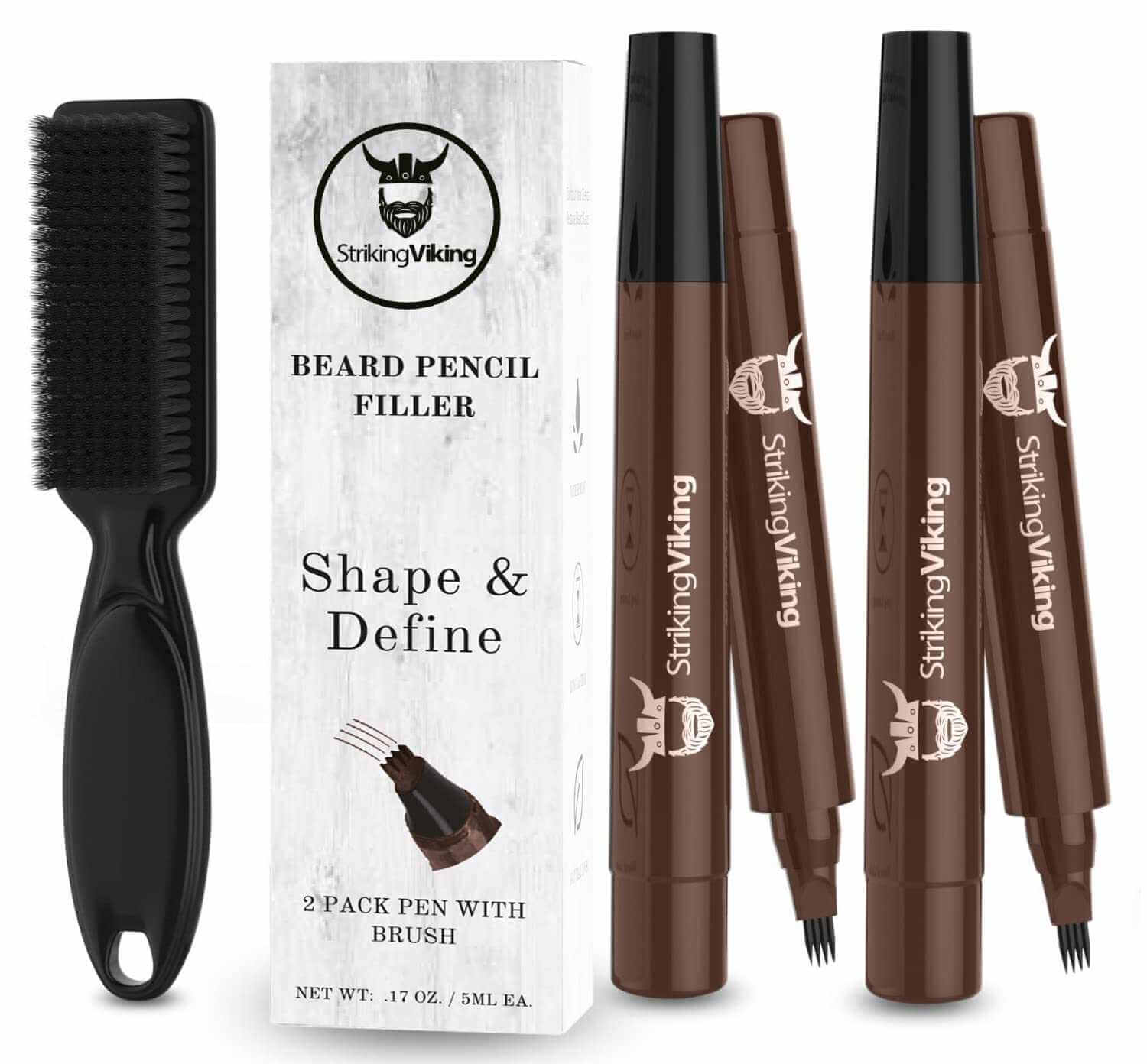 Beard Filler Pen (2 Pack) – Waterproof Beard Pen for Filling Gaps & Covering Patches