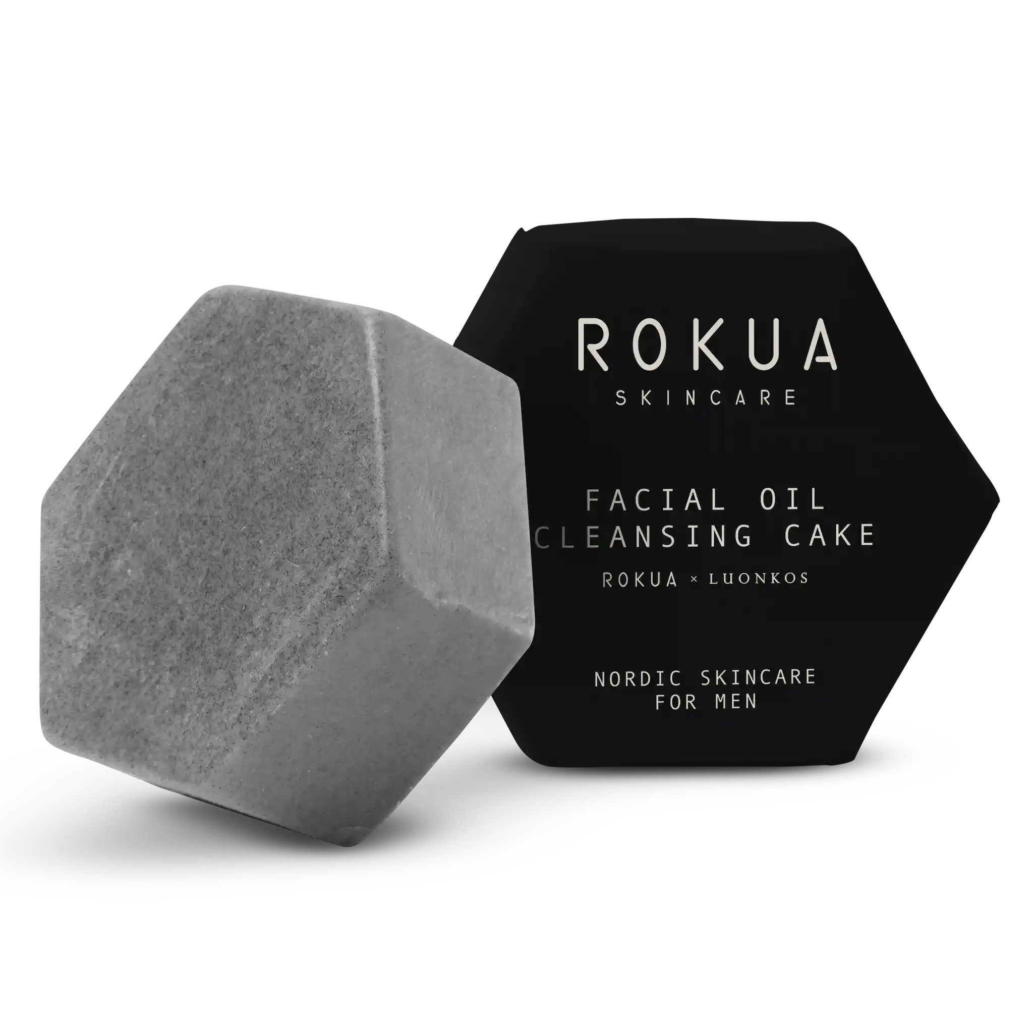 The Rokua Oil Cleansing Cake offers men a seamless skincare routine, calming post-shave redness and nourishing beards. Infused with rosemary and palmarosa oils.