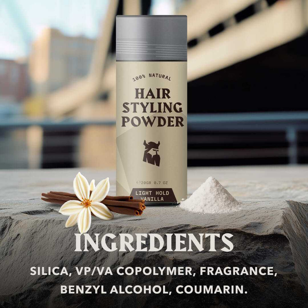 Hair Styling Powder for Men - Light Hold - Vanilla