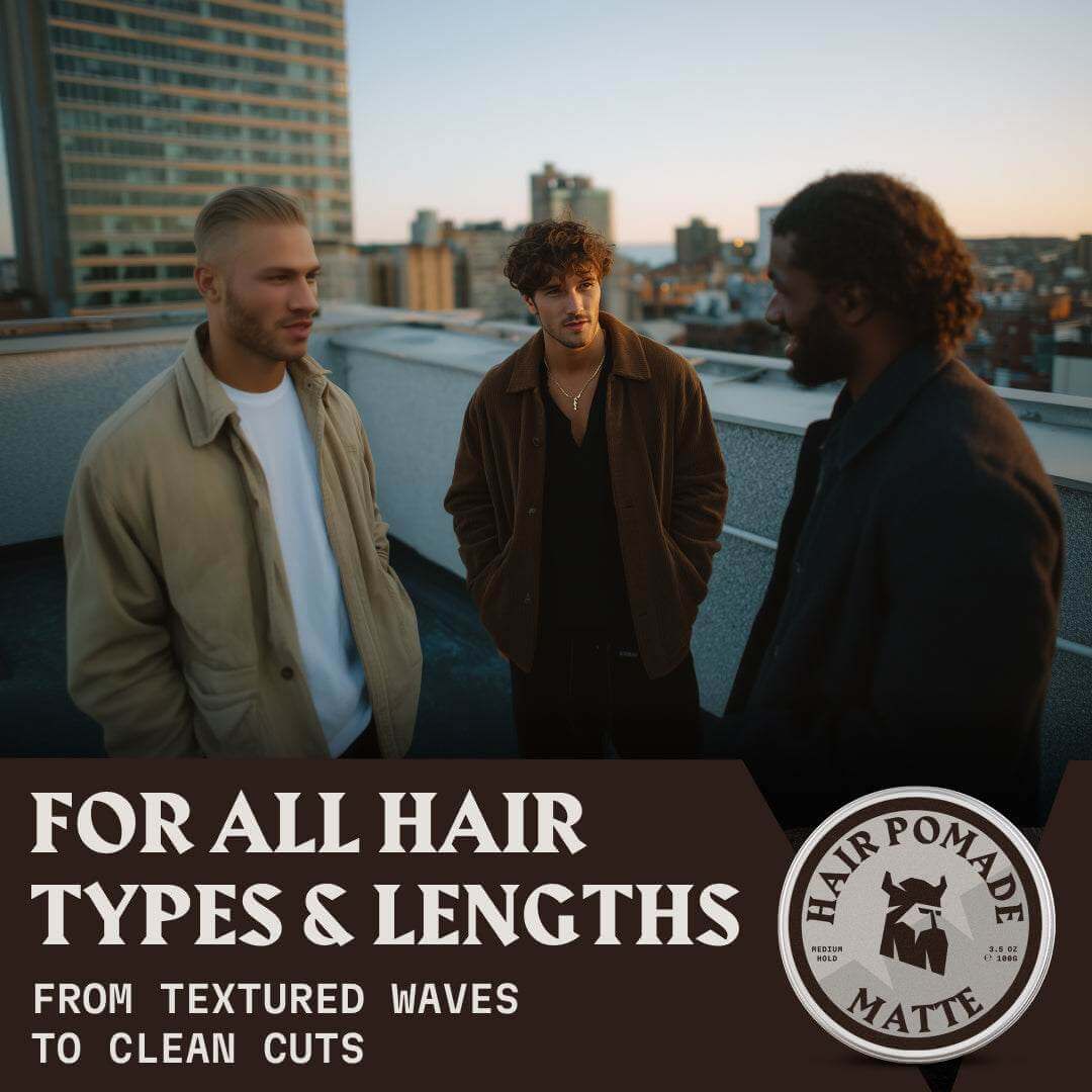 featuring the Hair Pomade Matte logo