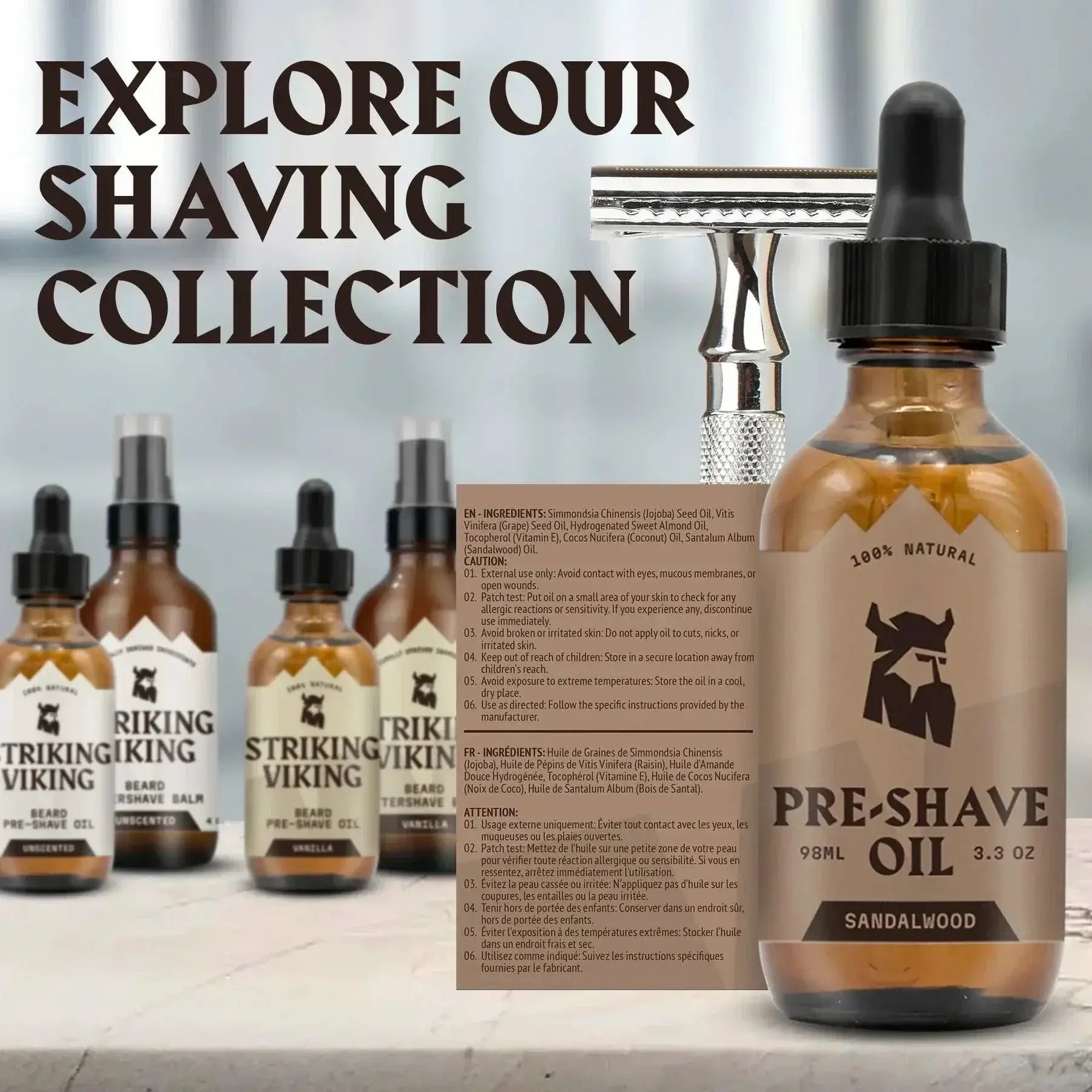 Pre Shave Oil for Men - Sandalwood