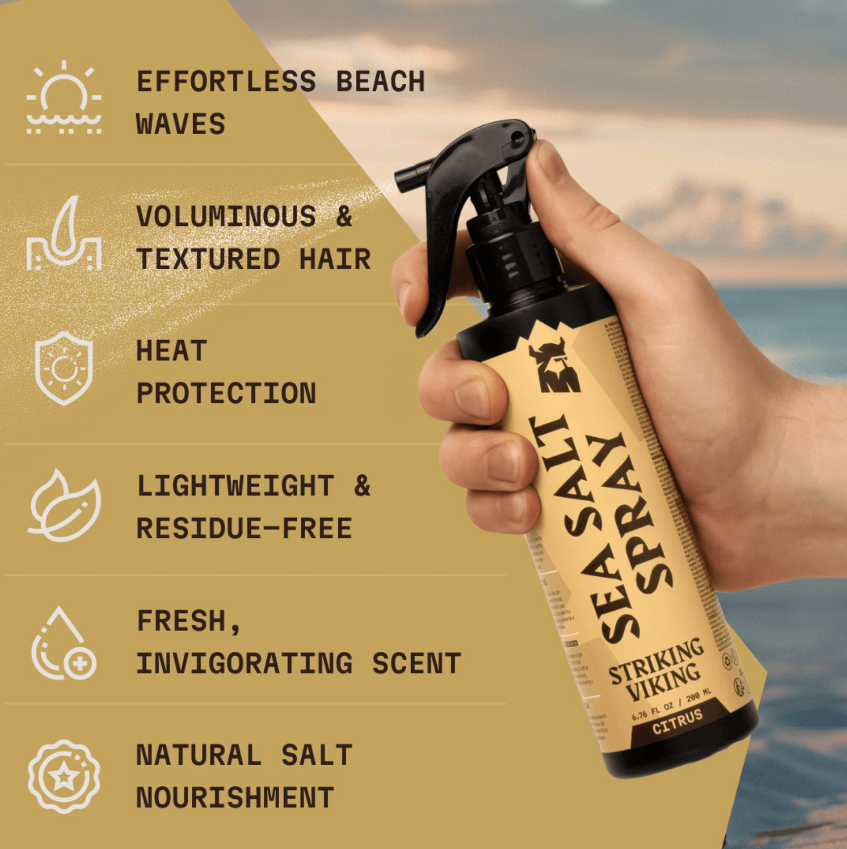 Sea Salt Hair Spray - Strong Hold - Citrus