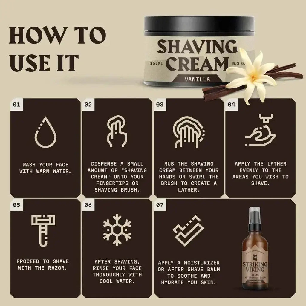 Shaving Cream for Men - Vanilla