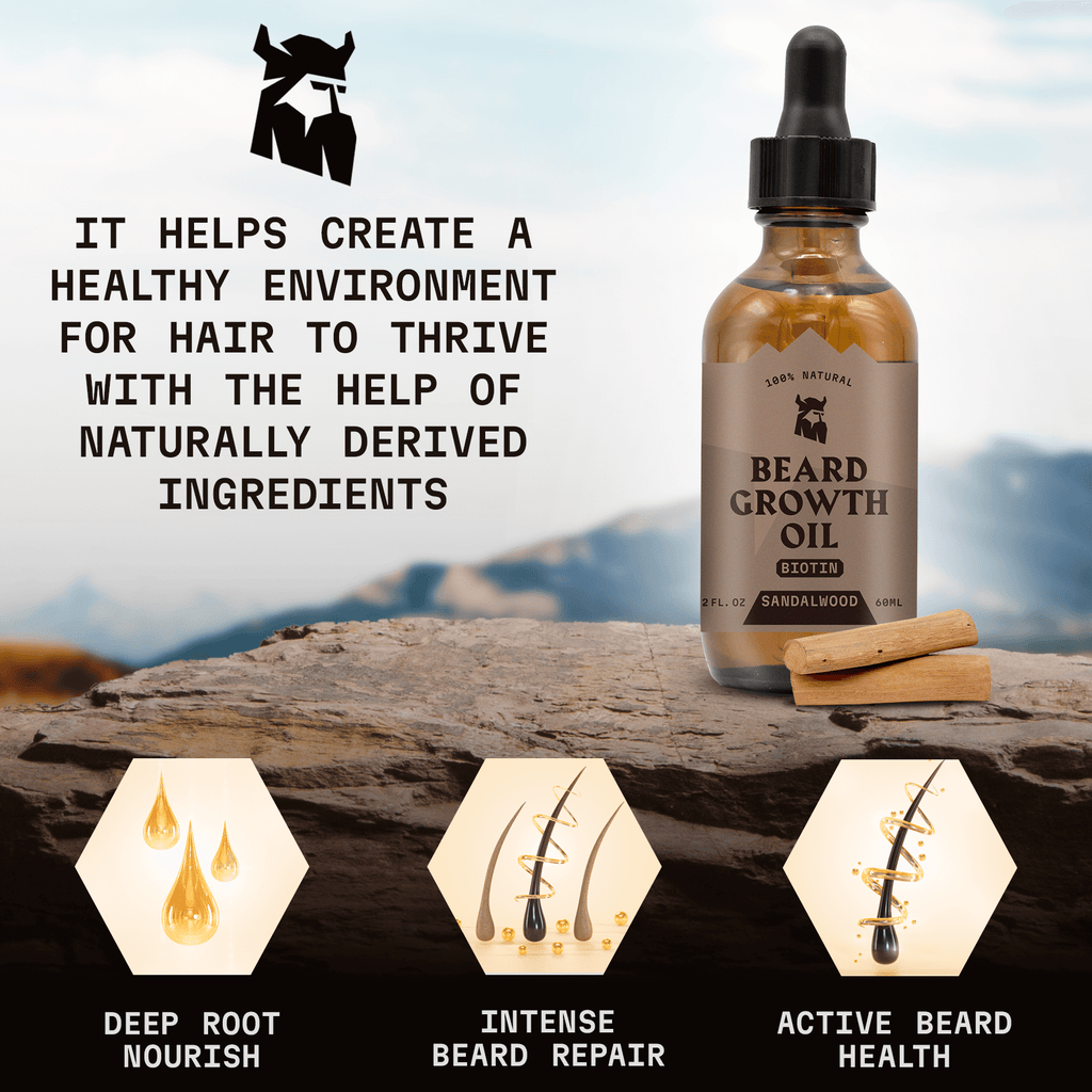 Beard Growth Oil Biotin - Sandalwood