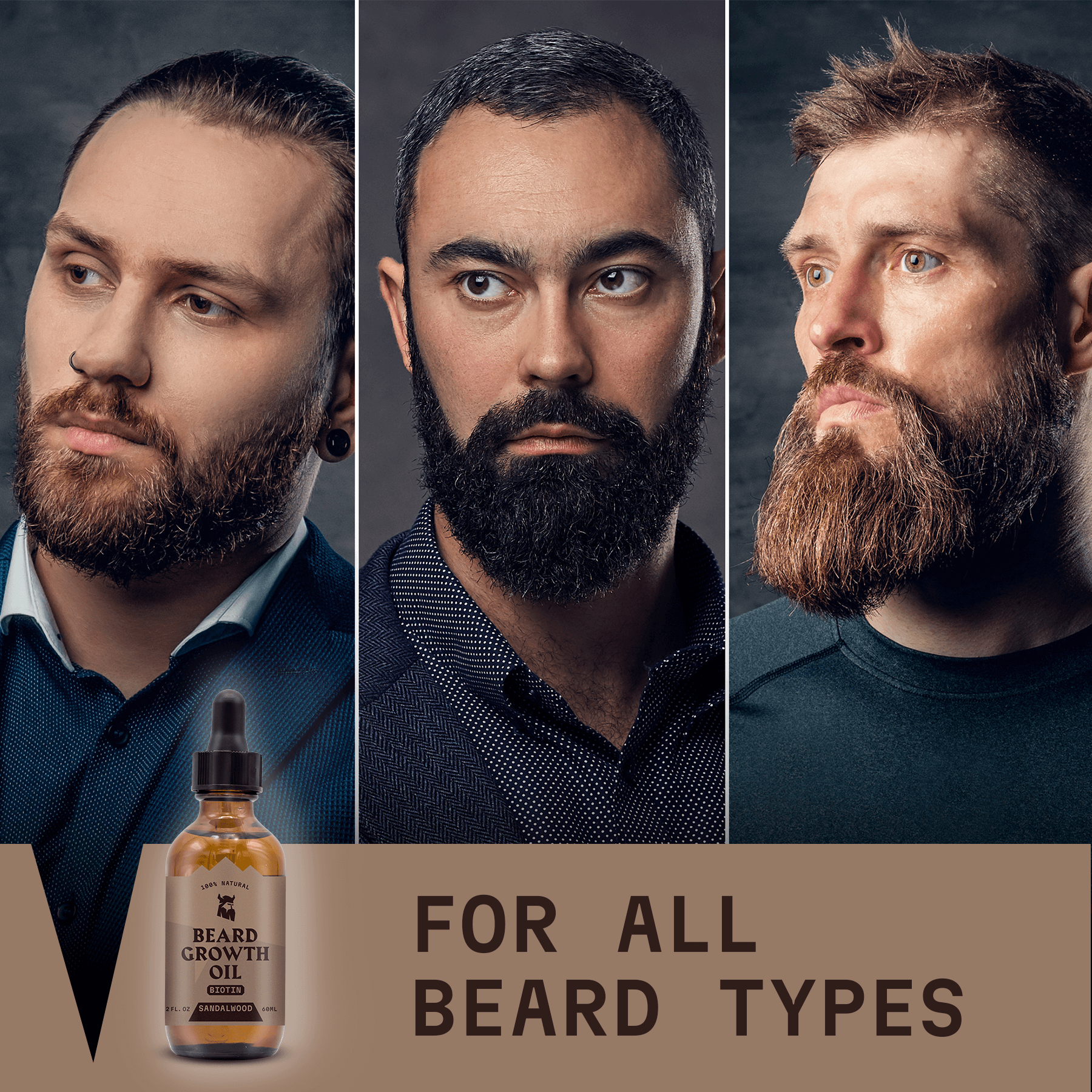 Beard Growth Oil Biotin - Sandalwood