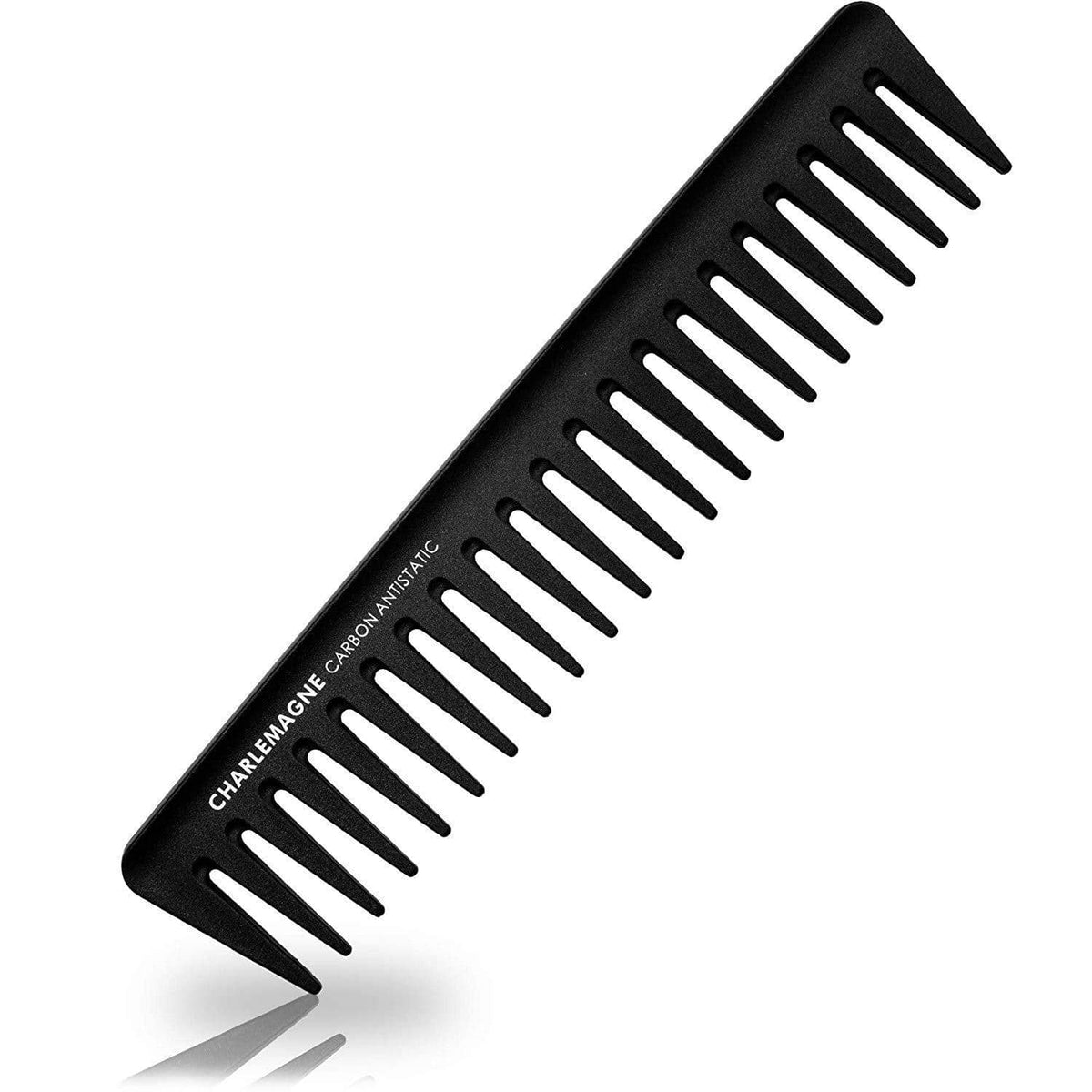 Excellent Comb One Wide-Tooth Comb - Carbon - Anti-Static Styling | Charlemagne Premium
